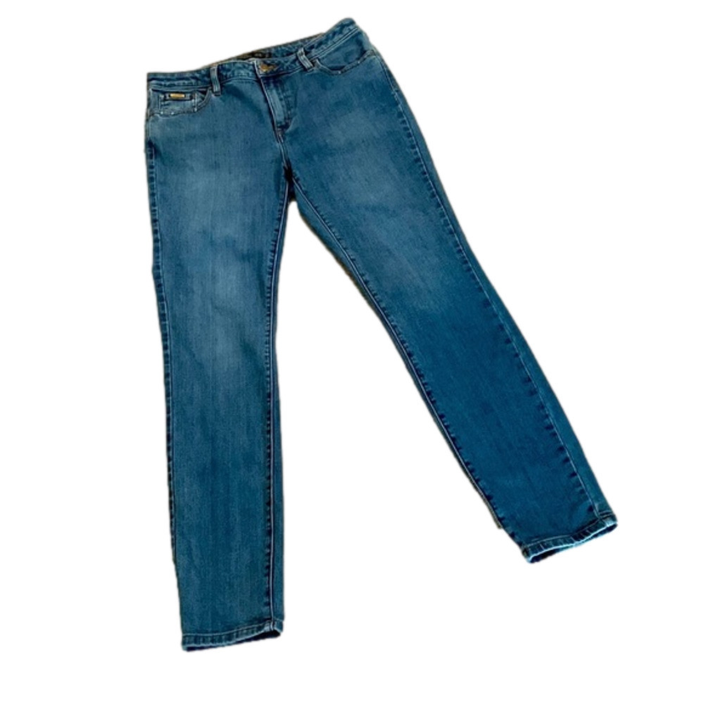 Prana Skinny Jeans, Size 12/31, Blue Stretch Denim.